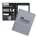 Linen Tech Organizer Portfolio Notebook